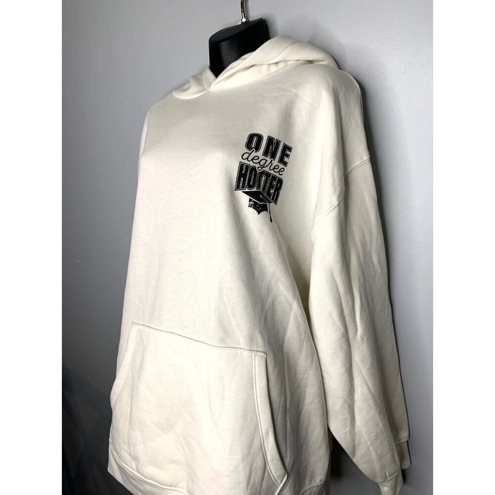 Wild Fable One Degree Hotter XXL White Hoodie 25 NEW Graduation - Picture 2 of 5